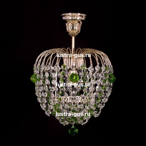 Люстра Малинка шар зеленая в Кирове Гусь Хрустальный