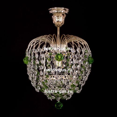 Люстра Малинка шар зеленая в Кирове Гусь Хрустальный