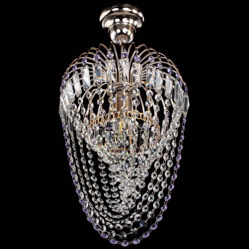 Люстра Малинка Водоворот фиолетовая в Кирове Гусь Хрустальный