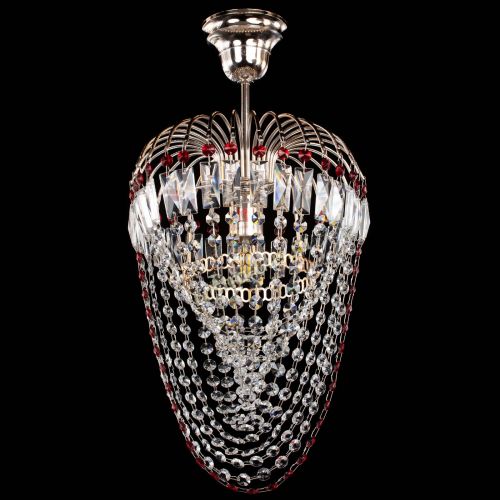 Люстра Малинка Водоворот красная в Кирове Гусь Хрустальный