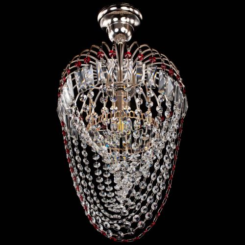 Люстра Малинка Водоворот красная в Кирове Гусь Хрустальный