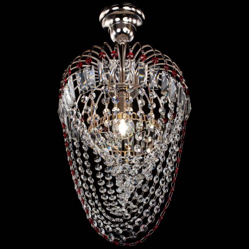 Люстра Малинка Водоворот красная в Кирове Гусь Хрустальный