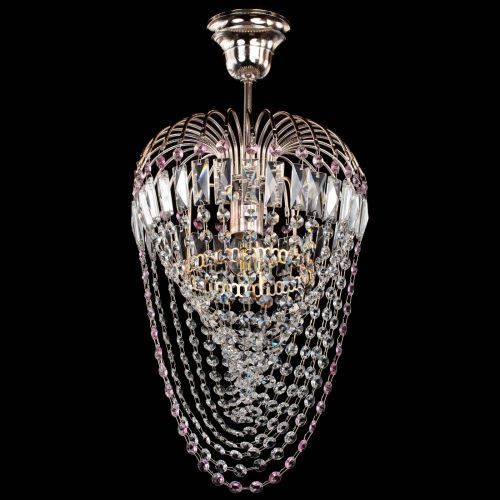 Люстра Малинка Водоворот розовая в Кирове Гусь Хрустальный