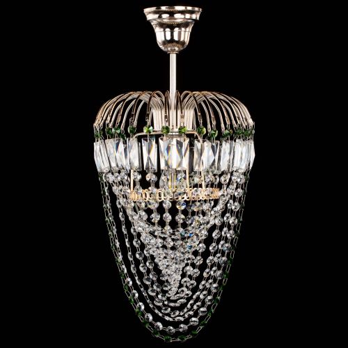 Люстра Малинка Водоворот зеленая в Кирове Гусь Хрустальный