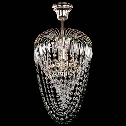 Люстра Малинка Водоворот зеленая в Кирове Гусь Хрустальный
