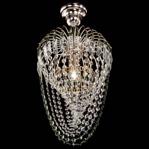 Люстра Малинка Водоворот зеленая в Кирове Гусь Хрустальный