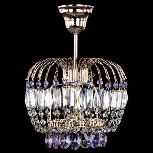 Люстра Малинка фиолетовая в Кирове Гусь Хрустальный