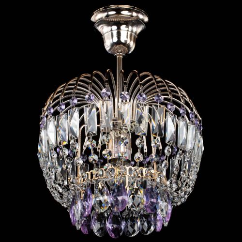 Люстра Малинка фиолетовая в Кирове Гусь Хрустальный