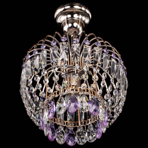 Люстра Малинка фиолетовая в Кирове Гусь Хрустальный