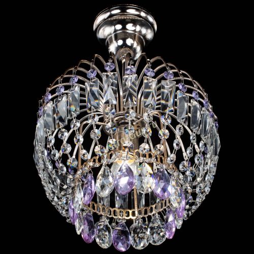 Люстра Малинка фиолетовая в Кирове Гусь Хрустальный