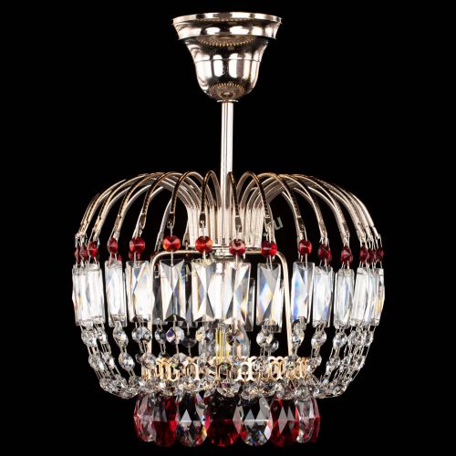 Люстра Малинка красная в Кирове Гусь Хрустальный