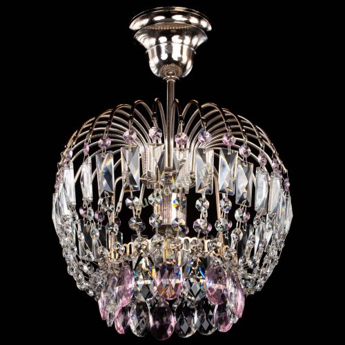 Люстра Малинка розовая в Кирове Гусь Хрустальный