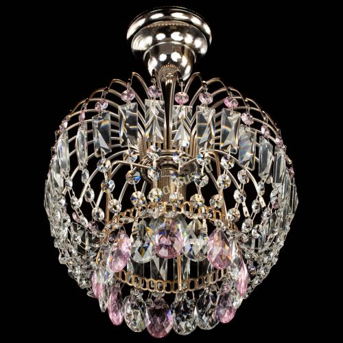 Люстра Малинка розовая в Кирове Гусь Хрустальный