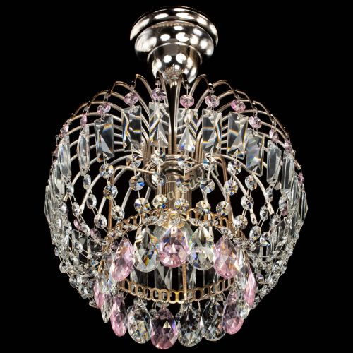 Люстра Малинка розовая в Кирове Гусь Хрустальный