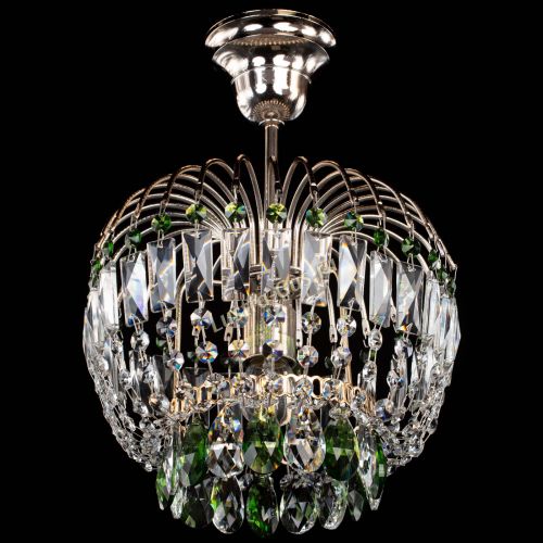 Люстра Малинка зеленая в Кирове Гусь Хрустальный