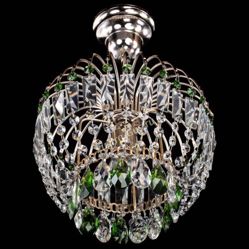 Люстра Малинка зеленая в Кирове Гусь Хрустальный