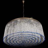 Люстра Милан капель №10 под бронзу синяя с подвесом в Кирове