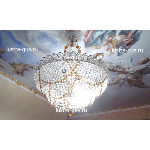 Люстра Натали с нарядом Роза чайная в Кирове Гусь Хрустальный
