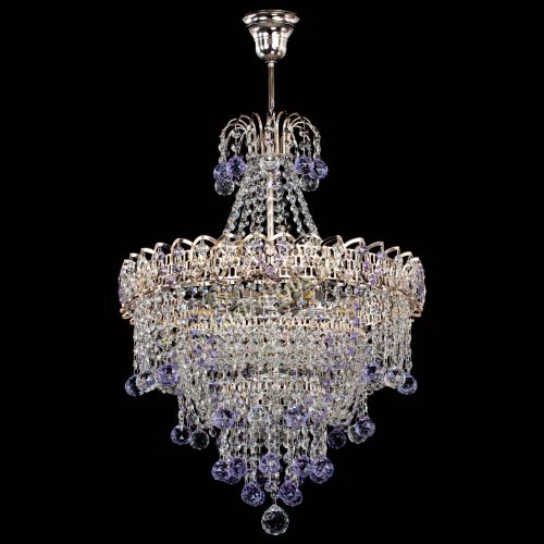 Люстра Натали Софья фиолетовая в Кирове Гусь Хрустальный