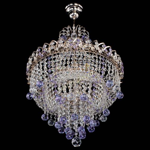 Люстра Натали Софья фиолетовая в Кирове Гусь Хрустальный