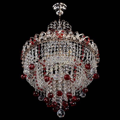 Люстра Натали Софья красная в Кирове Гусь Хрустальный