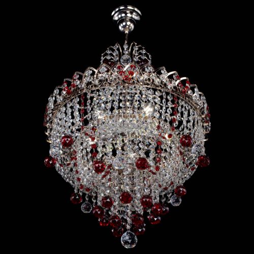 Люстра Натали Софья красная в Кирове Гусь Хрустальный