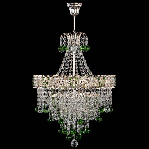 Люстра Натали Софья зеленая в Кирове Гусь Хрустальный