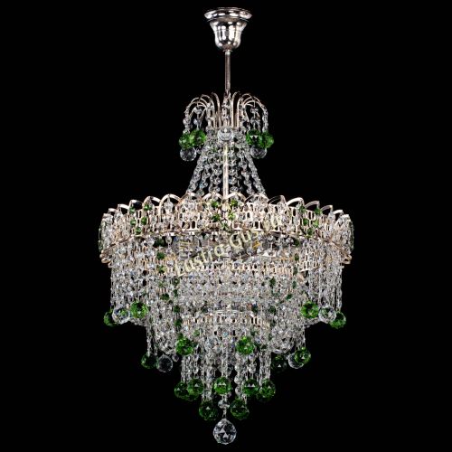 Люстра Натали Софья зеленая в Кирове Гусь Хрустальный