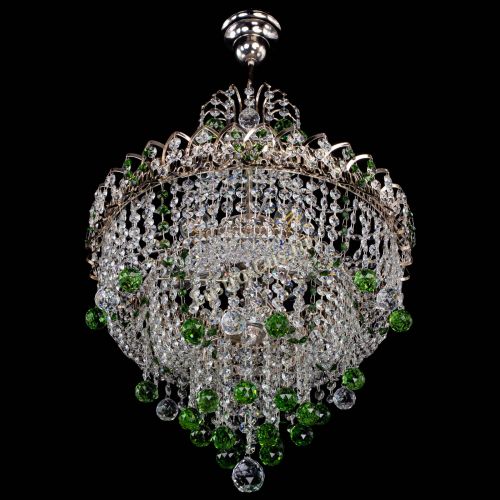 Люстра Натали Софья зеленая в Кирове Гусь Хрустальный