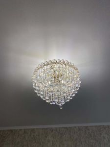 Люстра Капель Лепесток Шар  30мм с подвесом в Кирове отзыв и фото покупателя