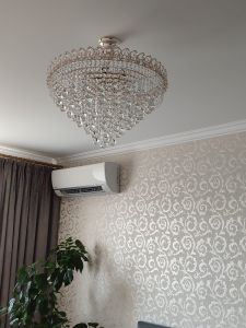 Люстра Капель Лепесток Шар  30мм с подвесом в Кирове отзыв и фото покупателя