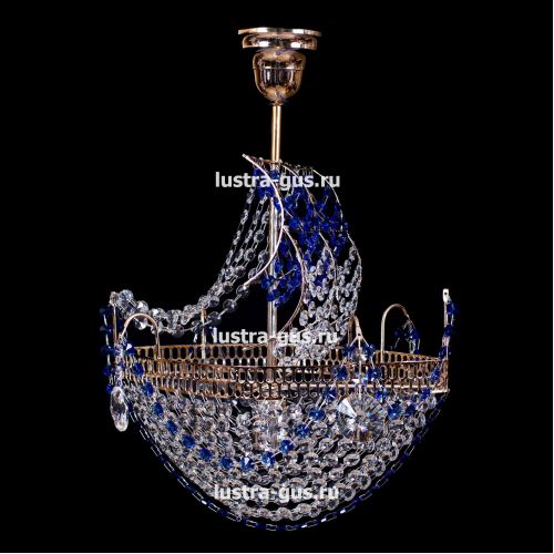 Люстра Корвет 1 ламповый синий в Кирове Гусь Хрустальный