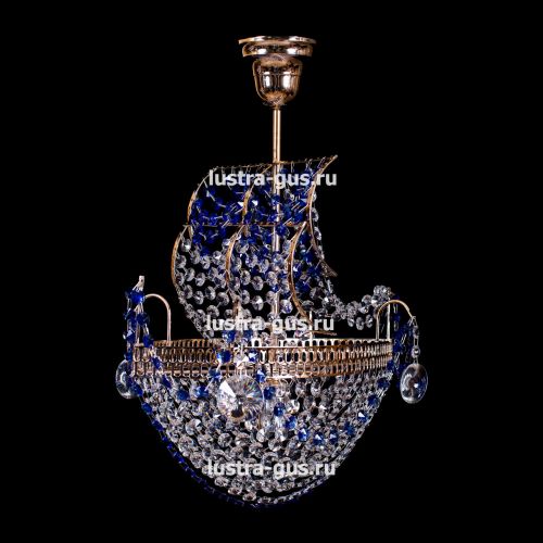 Люстра Корвет 1 ламповый синий в Кирове Гусь Хрустальный