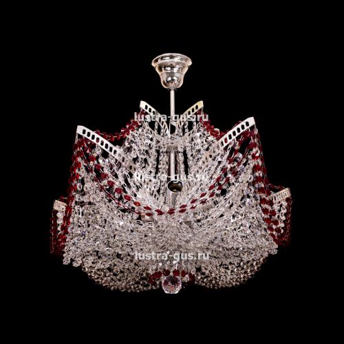 Люстра Лилия №4 цветная в Кирове Гусь Хрустальный