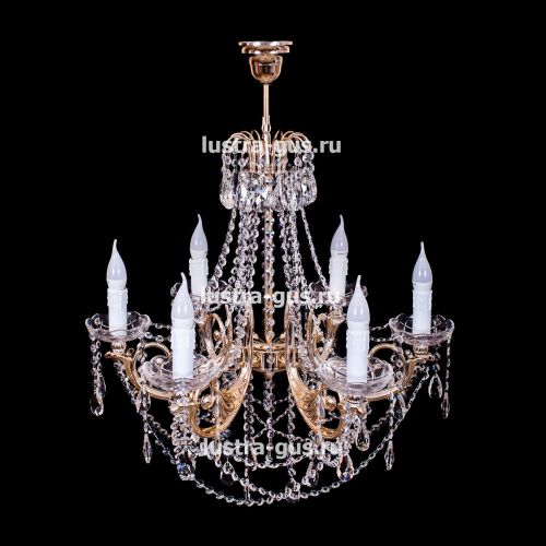 Люстра Свеча Лайт №1 (рожки - пластик) в Кирове Гусь Хрустальный