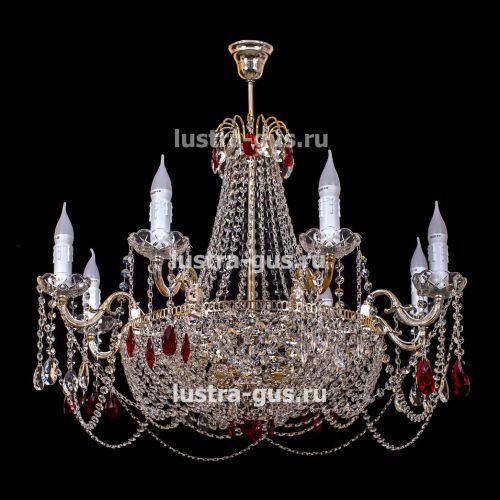 Люстра Свеча Лайт №3 цветная в Кирове Гусь Хрустальный