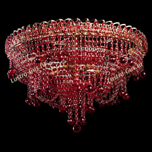 Люстра Водопад Софья красная в Кирове Гусь Хрустальный