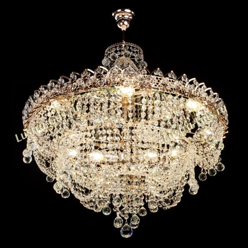 Люстра Водопад Софья с подвесом в Кирове Гусь Хрустальный