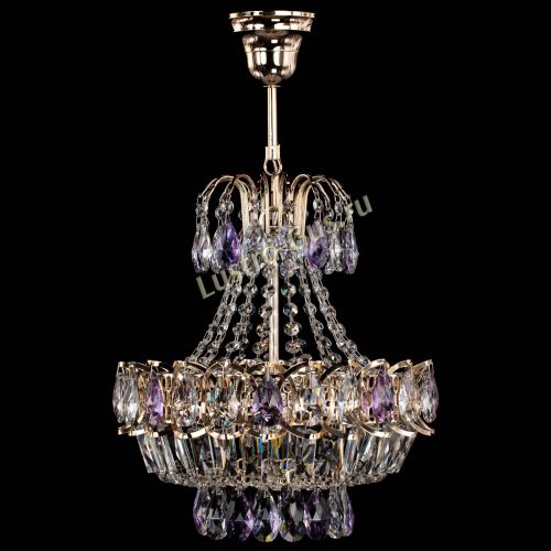 Люстра Ника 1 лампа фиолетовая в Кирове Гусь Хрустальный
