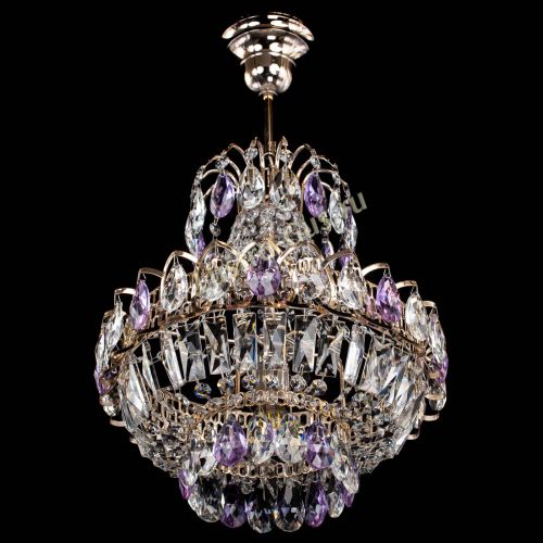 Люстра Ника 1 лампа фиолетовая в Кирове Гусь Хрустальный
