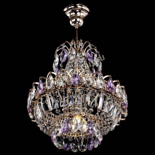 Люстра Ника 1 лампа фиолетовая в Кирове Гусь Хрустальный