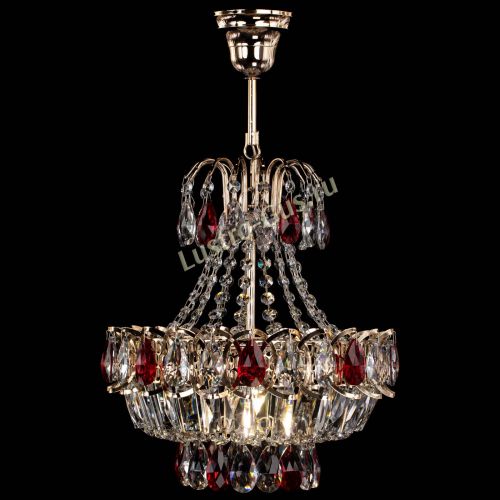 Люстра Ника 1 лампа красная в Кирове Гусь Хрустальный