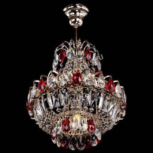 Люстра Ника 1 лампа красная в Кирове Гусь Хрустальный