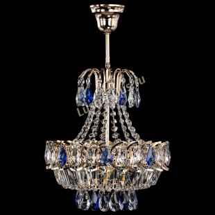 Люстра подвесная Ника 1 лампа синяя