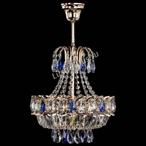 Люстра Ника 1 лампа синяя в Кирове Гусь Хрустальный