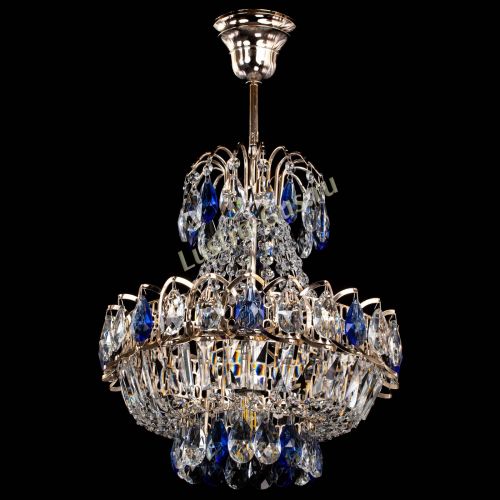 Люстра Ника 1 лампа синяя в Кирове Гусь Хрустальный