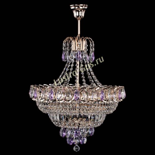 Люстра Ника подвесная Фиолетовая в Кирове Гусь Хрустальный