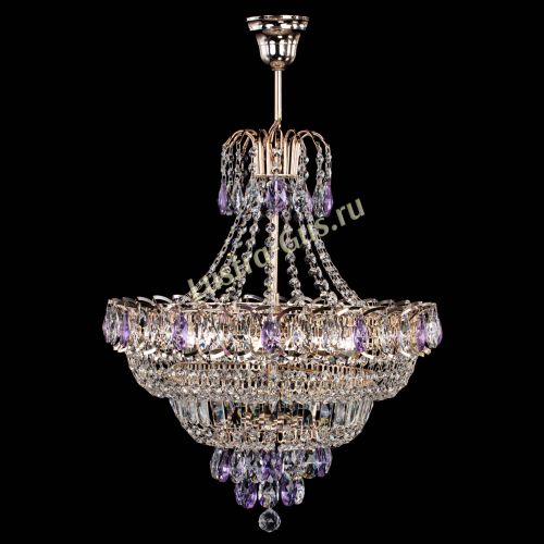 Люстра Ника подвесная Фиолетовая в Кирове Гусь Хрустальный