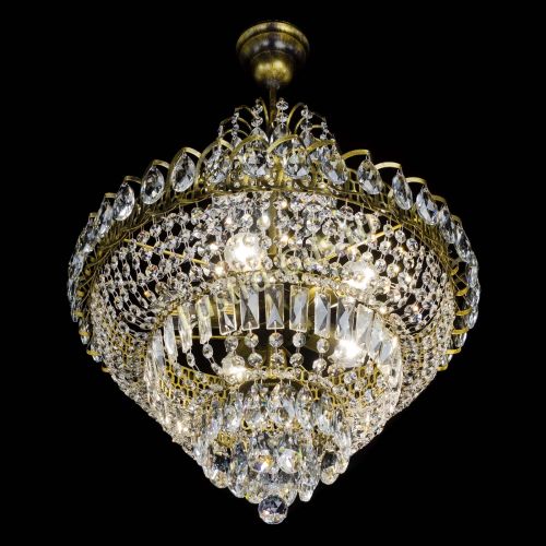 Люстра Ника №5 подвесная под бронзу в Кирове Гусь Хрустальный