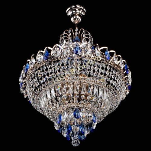 Люстра Ника подвесная Синяя в Кирове Гусь Хрустальный